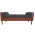 Recamier Félix Casal 140cm Corano Nozes e Linho Chumbo - AM Decor