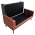 Recamier Félix Casal 140cm Corano Nozes e Linho Chumbo - AM Decor
