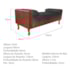 Recamier Félix Casal 140cm Corano Nozes e Linho Chumbo - AM Decor
