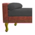 Recamier Félix Casal 140cm Corano Nozes e Linho Chumbo - AM Decor