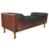Recamier Félix Casal 140cm Corano Nozes e Linho Chumbo - AM Decor