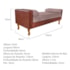 Recamier Félix Casal 140cm Corano Nozes e Linho Rosê - AM Decor