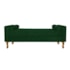 Recamier Felix Divã Baú 120 cm Estofado Luiz XV Sofá Suede Verde Para Sala de Estar Consultório Quarto Recepção Escritório - AM Decor