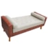 Recamier Félix Queen 160cm Corano Nozes e Linho Bege - AM Decor