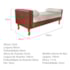 Recamier Félix Queen 160cm Corano Nozes e Linho Bege - AM Decor