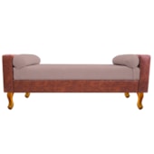 Recamier Félix Solteiro 120cm Corano Nozes e Linho Rosê - AM Decor