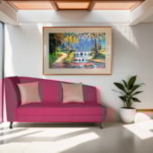 Recamier Heitor 140cm com Almofada Lado Direito Suede Pink/Bege