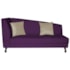 Recamier Heitor 140cm com Almofada Lado Direito Suede Roxo/Bege