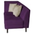 Recamier Heitor 140cm com Almofada Lado Direito Suede Roxo/Bege