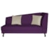 Recamier Heitor 140cm com Almofada Lado Esquerdo Suede Roxo/Bege