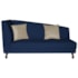 Recamier Heitor 160cm com Almofada Lado Direito Suede Azul Marinho/Bege
