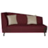 Recamier Heitor 160cm com Almofada Lado Direito Suede Bordô/Bege