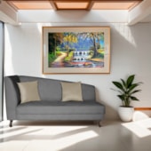 Recamier Heitor 160cm com Almofada Lado Direito Suede Cinza/Bege