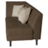 Recamier Heitor 160cm com Almofada Lado Direito Suede Marrom/Bege