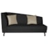 Recamier Heitor 160cm com Almofada Lado Direito Suede Preto/Bege