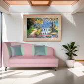 Recamier Heitor 160cm com Almofada Lado Direito Suede Rosa Bebê/Tiffany