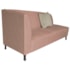 Recamier Heitor 160cm com Almofada Lado Direito Suede Rosê/Bege