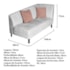 Recamier Heitor 160cm com Almofada Lado Esquerdo Suede Branco/Rosê