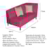 Recamier Heitor 160cm com Almofada Lado Esquerdo Suede Pink/Bege