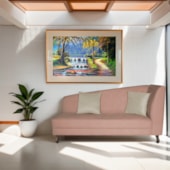Recamier Heitor 160cm com Almofada Lado Esquerdo Suede Rosê/Bege