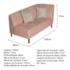Recamier Heitor 160cm com Almofada Lado Esquerdo Suede Rosê/Bege