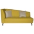 Recamier Heitor 185cm com Almofada Lado Direito Suede Amarelo/Bege