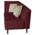 Recamier Heitor 185cm com Almofada Lado Direito Suede Bordô/Bege