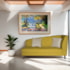 Recamier Heitor 185cm com Almofada Lado Esquerdo Suede Amarelo/Bege