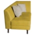 Recamier Heitor 185cm com Almofada Lado Esquerdo Suede Amarelo/Bege