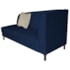 Recamier Heitor 185cm com Almofada Lado Esquerdo Suede Azul Marinho/Bege