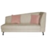 Recamier Heitor 185cm com Almofada Lado Esquerdo Suede Bege/Rosê