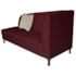 Recamier Heitor 185cm com Almofada Lado Esquerdo Suede Bordô/Bege