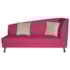 Recamier Heitor 185cm com Almofada Lado Esquerdo Suede Pink/Bege