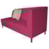 Recamier Heitor 185cm com Almofada Lado Esquerdo Suede Pink/Bege