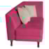 Recamier Heitor 185cm com Almofada Lado Esquerdo Suede Pink/Bege