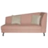 Recamier Heitor 185cm com Almofada Lado Esquerdo Suede Rosê/Bege