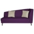Recamier Heitor 185cm com Almofada Lado Esquerdo Suede Roxo/Bege