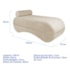 Recamier Luxo conforto Max 140cm Bouclé Bege