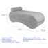 Recamier Luxo conforto Max 140cm Bouclé Cinza