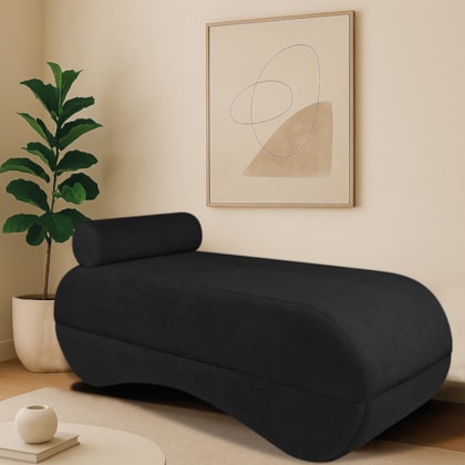 Recamier Luxo conforto Max 140cm Bouclé Preto