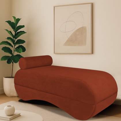Recamier Luxo conforto Max 140cm Bouclé Terracota