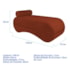 Recamier Luxo conforto Max 140cm Bouclé Terracota