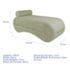 Recamier Luxo conforto Max 140cm Bouclé Verde Oliva