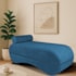 Recamier Luxo conforto Max 140cm Linho Azul Royal