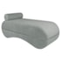 Recamier Luxo conforto Max 140cm Linho Cinza Claro