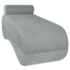 Recamier Luxo conforto Max 140cm Linho Cinza Claro