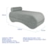 Recamier Luxo conforto Max 140cm Linho Cinza Claro