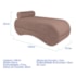 Recamier Luxo conforto Max 140cm Linho Rose