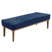 Recamier Santorini SPZ 140cm Suede Azul Marinho