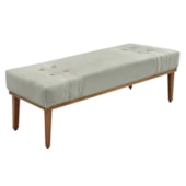 Recamier Santorini SPZ 160cm Veludo Prata